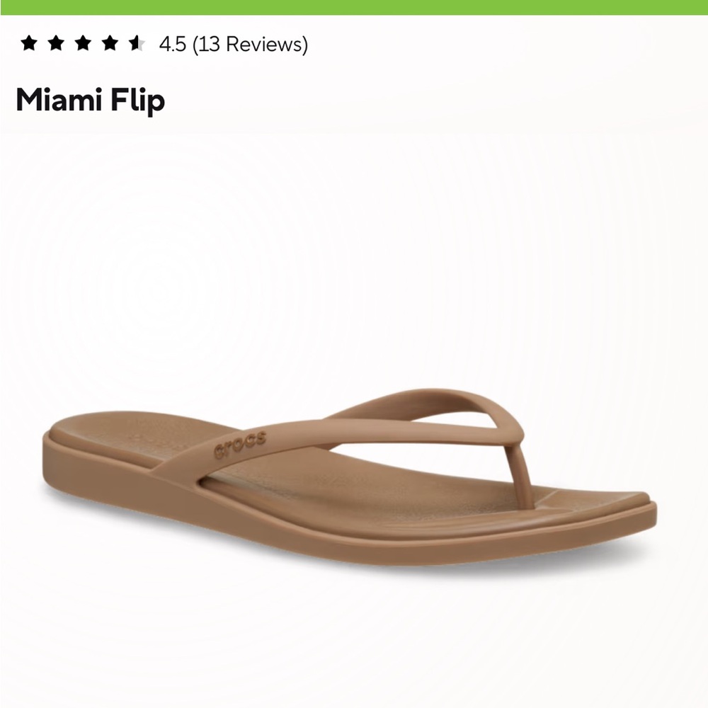 CROCS Miami Flip Sandals - Brown - Picture 2 of 4